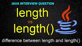 Java Interview questions difference between length and length