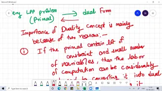 Concept of Duality Linear Programming Session 01 Operation Research