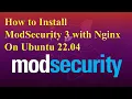 How to Install ModSecurity 3 with Nginx on Ubuntu 22 04