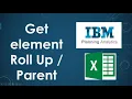 Get element Roll Up or Parent TM1 Perspectives Function useful for mapping hierarchy