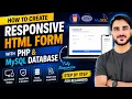 How to Create Responsive HTML Form with PHP MySQL Database Full Tutorial