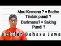 Belajar Kata Tanya Bahasa Jawa