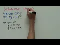Substitution Method Simultaneous Equations