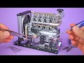 I Built an Amazing Mini 4-Cylinder Diesel Engine Metal Engine Model Kit