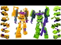 Lagu Transformers Construction Deformation Toy Green Yellow - Stopmotion Rescue OPTIMUS Tobot Carbot Lego