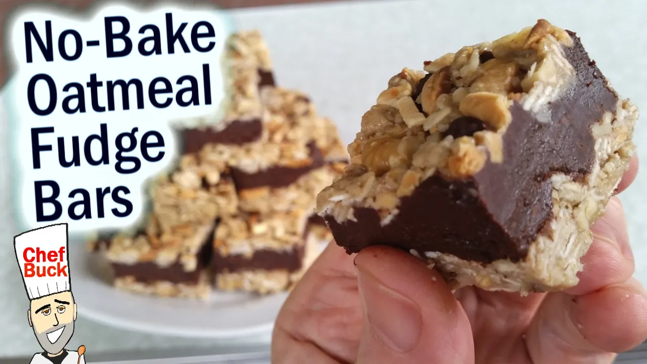 Oatmeal Fudge Squares - No Bake Dessert Recipe