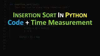 Python - Insertion Sort Code Running Time Measurement