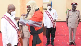 Museveni awarded the Order of the Commander-in-Chief of the Uganda Prisons Service Medal