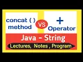 concat method vs operator in case of string in java