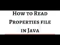 How to read value from properties file in java Property reader