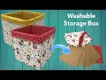Washable storage box diy easy sewing tutorial