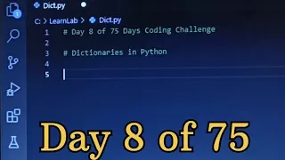 Dictionaries in Python Day 8 of 75