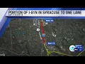 Travel Advisory I-81N lane closure in Syracuse to last nearly a month
