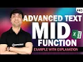 Excel MID Function How to use MID Function in Excel Example with Explanation