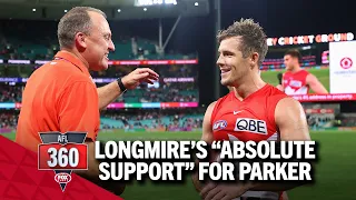 John Longmire has his say on Luke Parker s controversial shrug AFL 360 FOX Footy