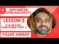 5 3 Spreadsheet Functions IF Nested - Functions in Logical Tests Part 2