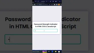 Creating a Password Security Checker in JavaScript HTML and css