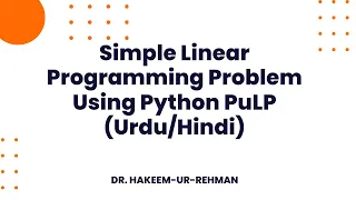 Linear Programming in Python PuLP Tutorial Max Profit Model Constraints Shadow Prices