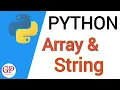 How to Use Strings in Python Arrays In Python Python Array Operations Python Tutorial