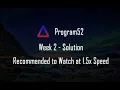 Pseudocode - Program52 Week 2 Solution