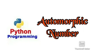 Automorphic no in python