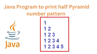 Java Program to print Half Pyramid number Pattern