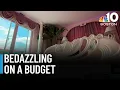 Inside the 1980s-Miami-themed home of a Boston-area influencer who bedazzles on a budget