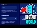 How To Restart World In Bisecthosting Server - Tutorial