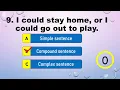 Simple Compound and Complex Sentences and Quizzes