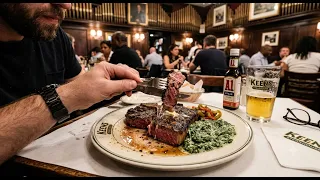 Insane NYC T-Bone Steak Cold Blonde Beer
