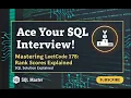 Rank Scores SQL Solution - LeetCode 178 Explained PostgreSQL Tutorial