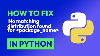 How to fix No matching distribution found for less thanpackage - namegreater than in Python