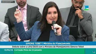 Ministra Simone Tebet participa de Audiência Pública na CMO