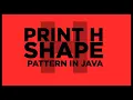Alphabet H shape pattern in java