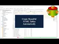 Creating HTML Tables Advanced ETL Processor Tutorial