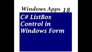 C ListBox Control in Windows Form