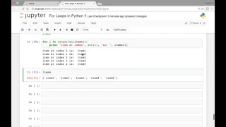 For Loops in Lists and Strings