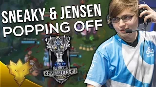 Sneaky & Jensen POPPING OFF! - League of Legends Worlds 2017 Highlights