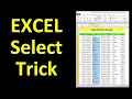 EXCEL TRICK - Select large data quickly in columns rows WITHOUT click drag or unwanted cells