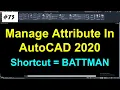 Block Attribute Manager In AutoCAD 2020 How To Manage Attribute In AutoCAD 2020