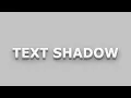 3D text shadow css text shadow