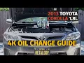Only 27k Miles 2009-2013 Toyota Corolla Oil Change Guide