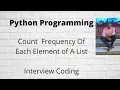 Python program To Count Frequency Of Elements In A List Program To Count Frequency Of a Number