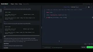 Hackerrank Python Solution Numpy - Zeros and Ones