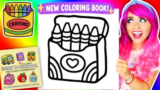 Coloring My Back to School Coloring Book Cute Box of Crayons Page Ohuhu Alcohol Markers