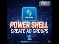 How to Create Active Directory Groups with PowerShell Server 2025