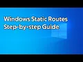 How to add static routes to Windows servers