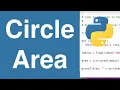 Area Of A Circle Python Example
