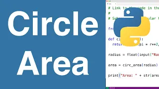 Area Of A Circle Python Example