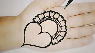 simple and attractive love heart mehndi design easy mehndi for beginners stylish mehendi designs